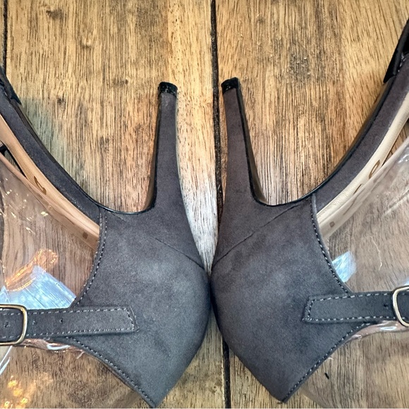 Unisa T-Strap Satin Knot High Heel Stiletto Chocolate / Wine / Gray / Size 7.5M - Picture 14 of 14